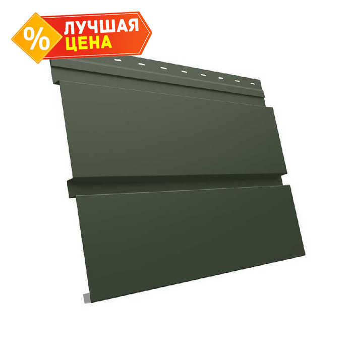 Металлический софит Квадро брус без перфорации 0,5 Velur RAL6020 хромовый зеленый